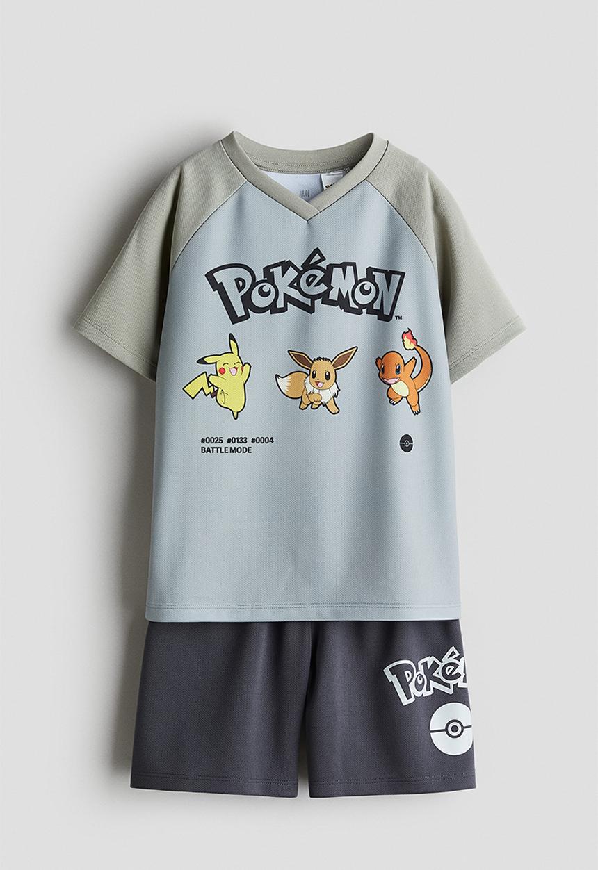 H&M - 2-piece football set - grey pokémon 