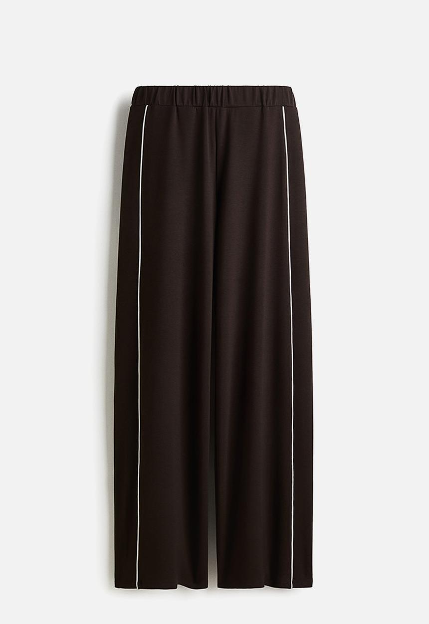 H&M - Wide pull-on trousers - dark brown
