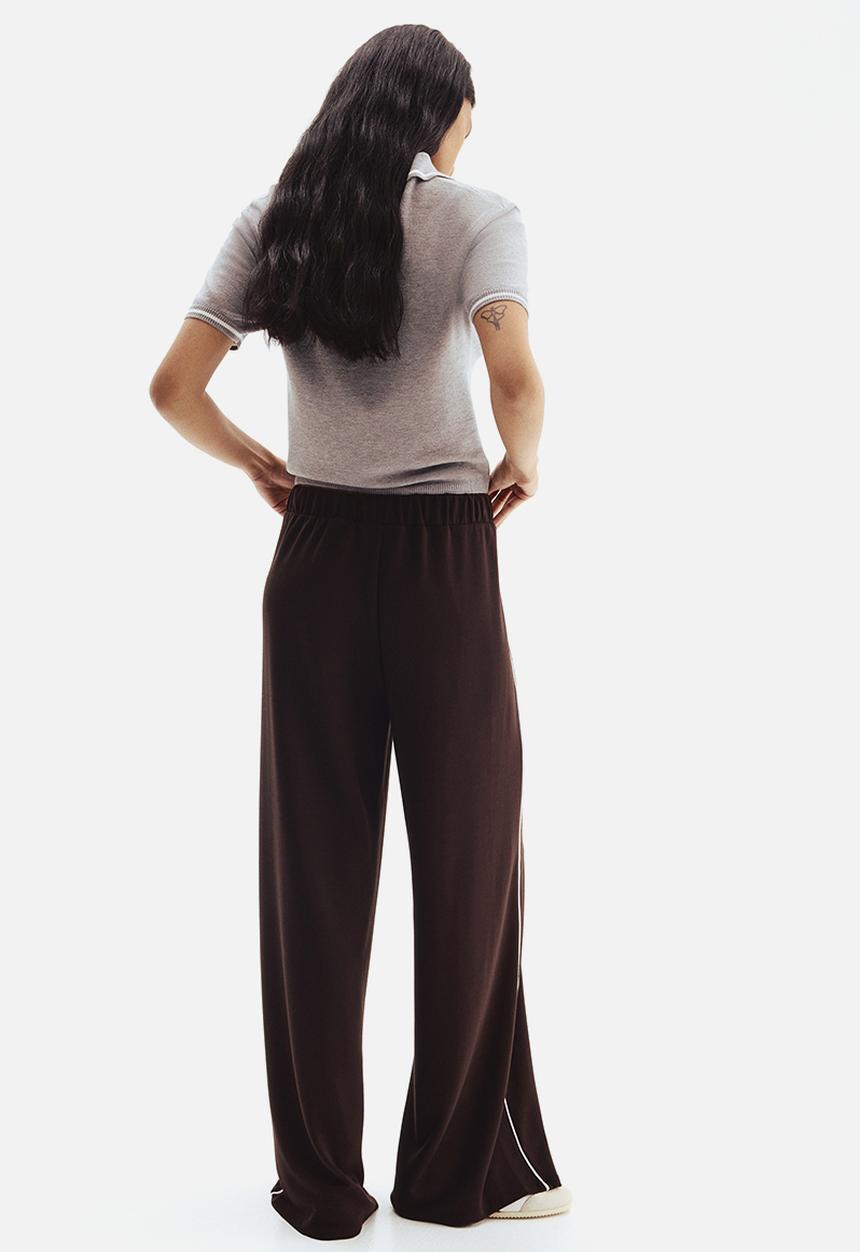 H&M - Wide pull-on trousers - dark brown