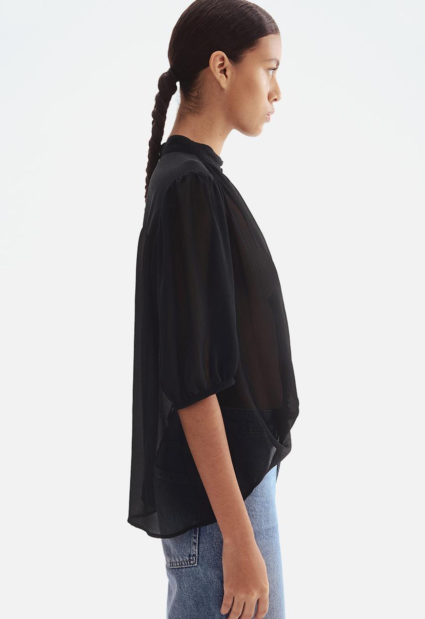 H&M - Crinkled blouse - black