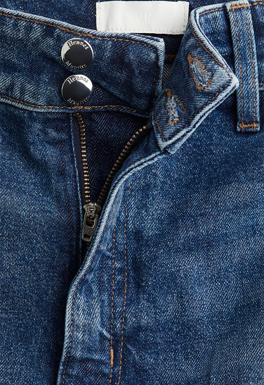 H&M - Wide high jeans - denim blue