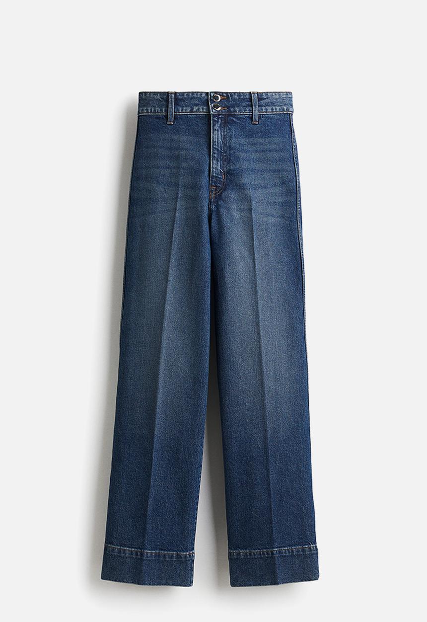 H&M - Wide high jeans - denim blue