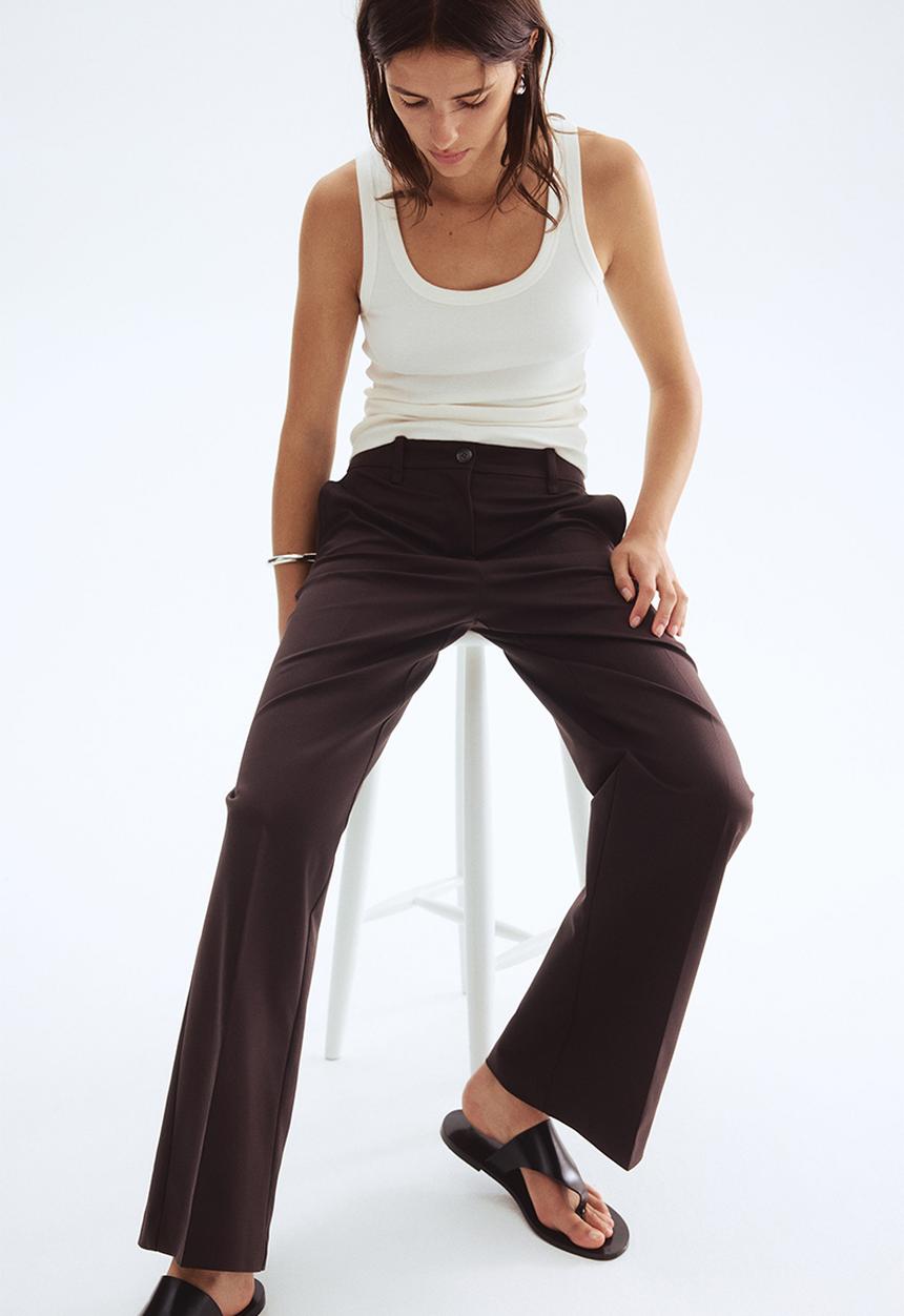 H&M - Bootcut trousers - dark brown