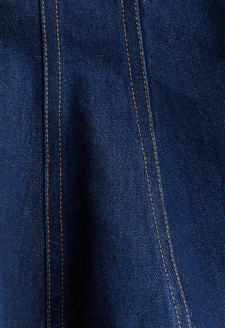 H&M - Denim peplum top - dark denim blue
