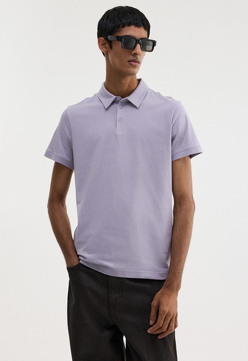 H&M - Slim fit polo shirt - light purple 