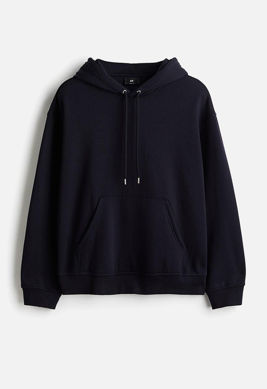 H&M - Loose fit hoodie - navy blue 