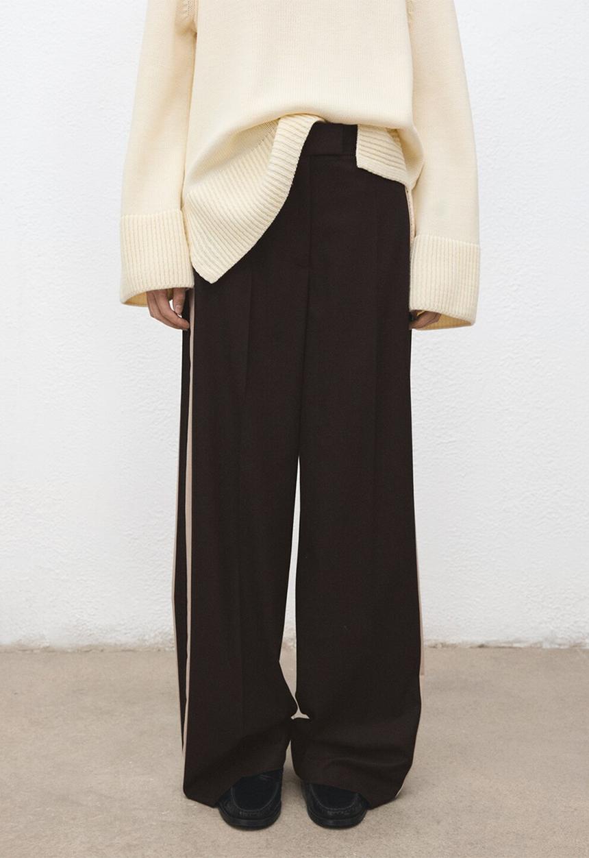 MANGO - Trousers fatima - dark brown