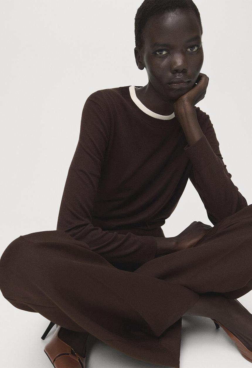 MANGO - Sweater lucca - dark brown