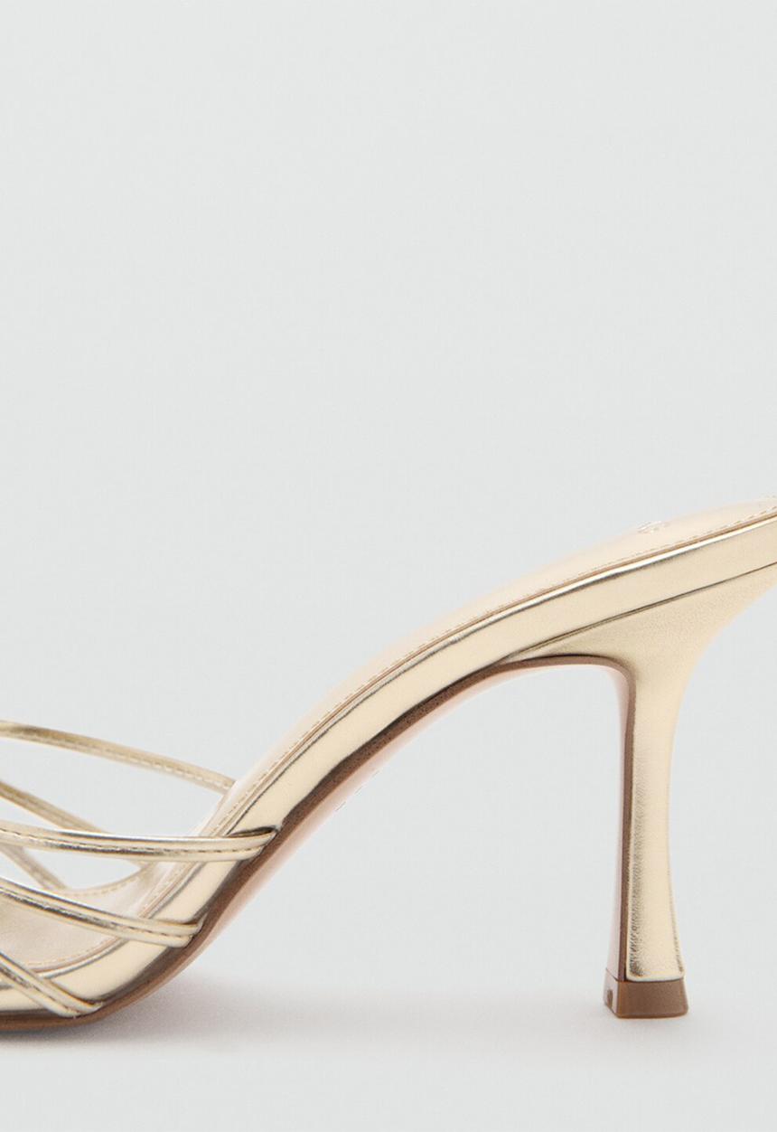 MANGO - Pepyst stiletto mule heel - gold