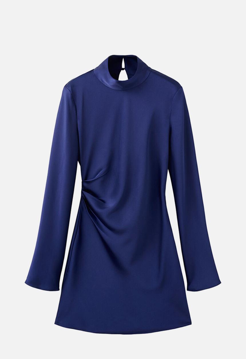 MANGO - Dress bronzo - medium blue