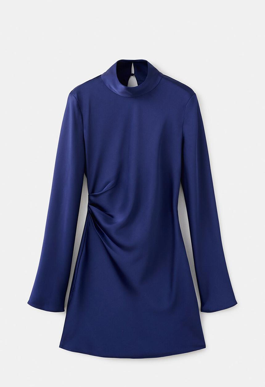 MANGO - Dress bronzo - medium blue