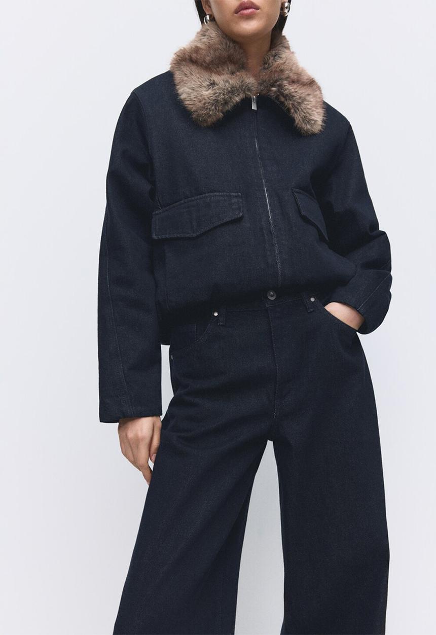 MANGO - Jeans rain - open blue