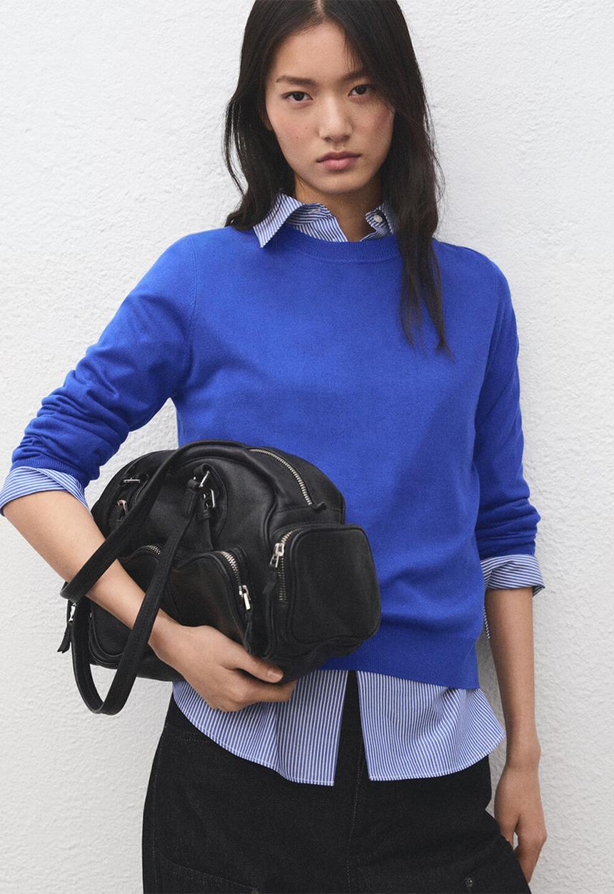 MANGO - Sweater lucca - bright blue