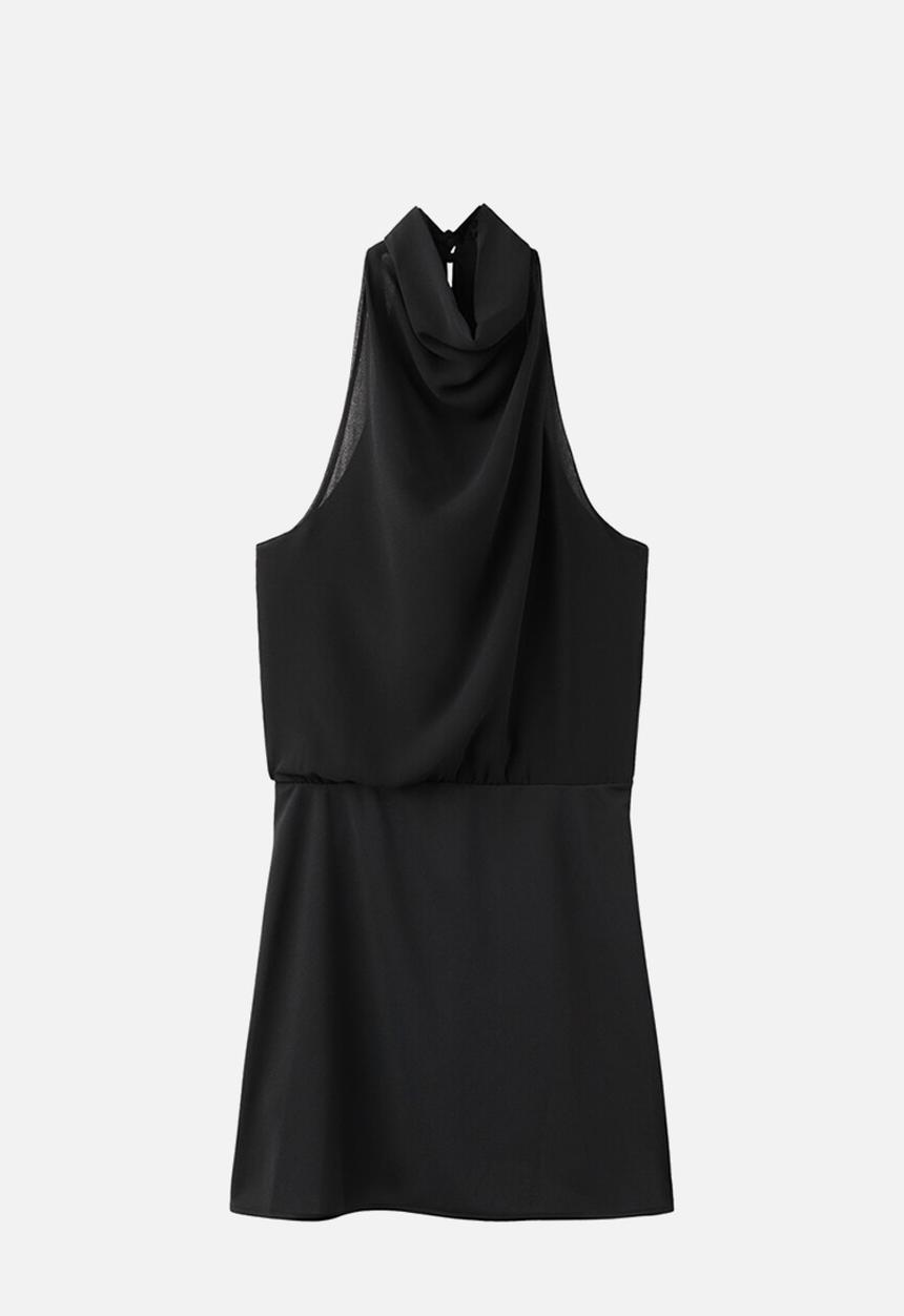 MANGO - Dress menta - black