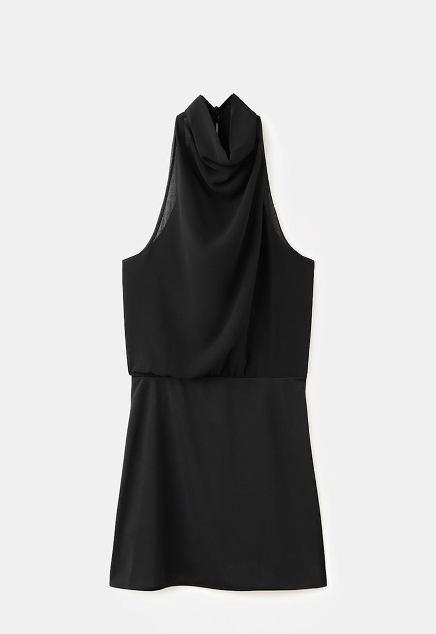 MANGO - Dress menta - black
