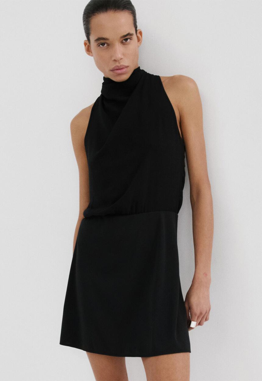 MANGO - Dress menta - black
