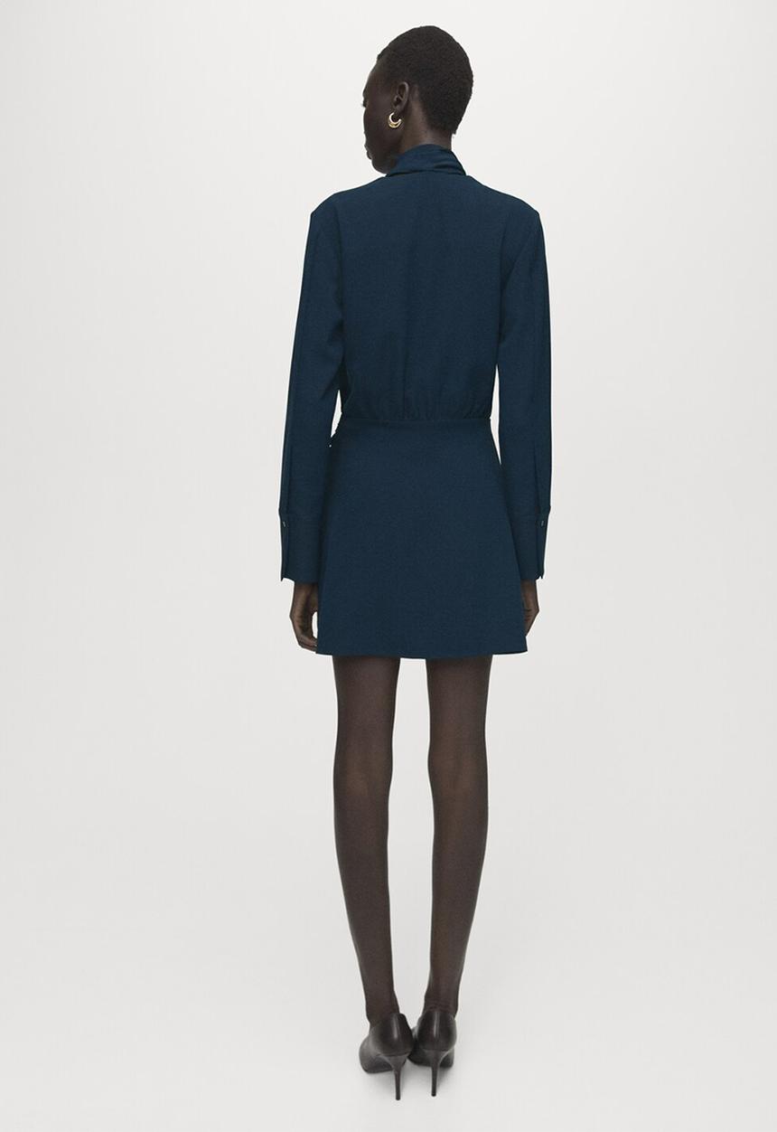 MANGO - Dress rosy - navy