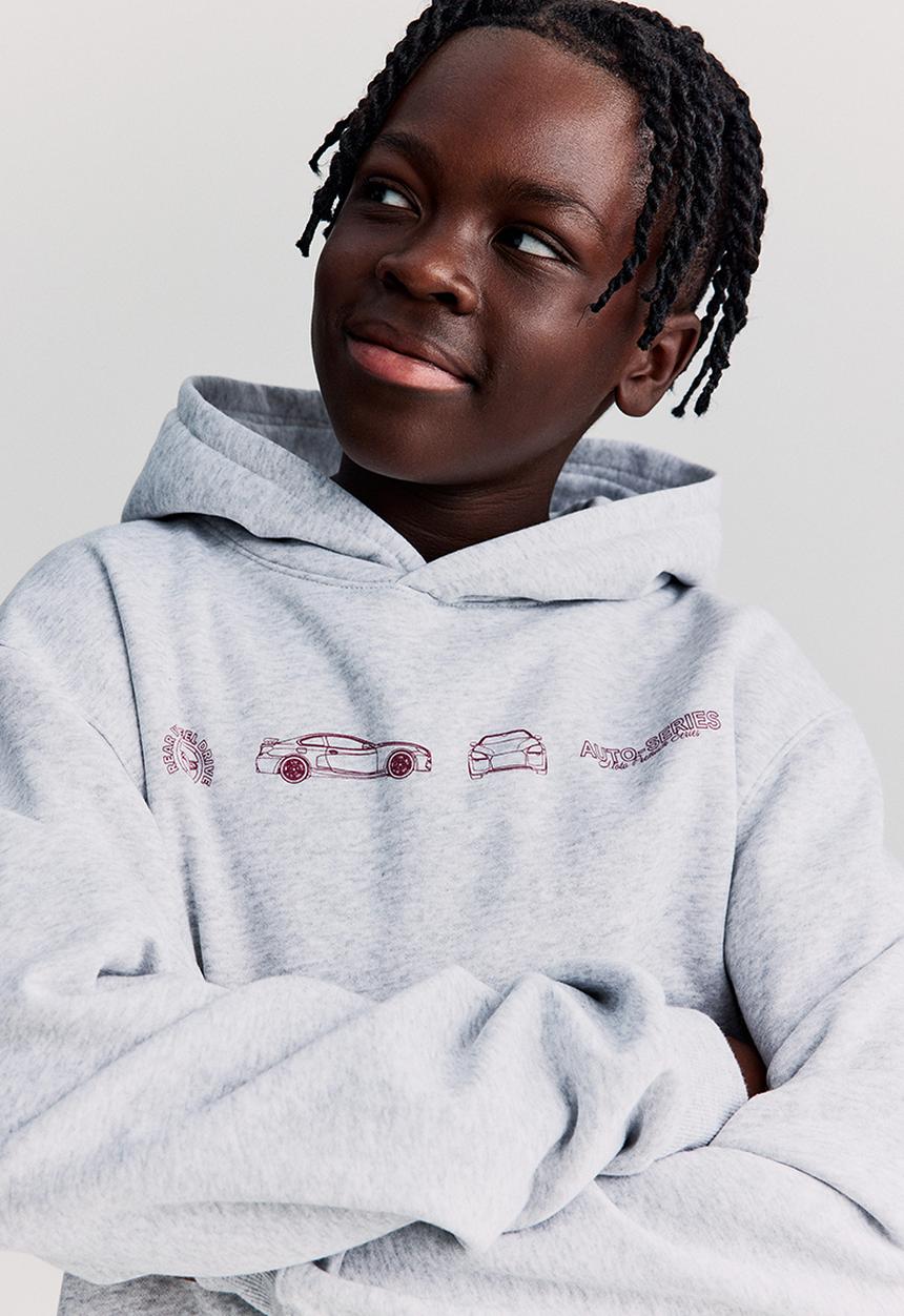 H&M - Hoodie - grey marl cars