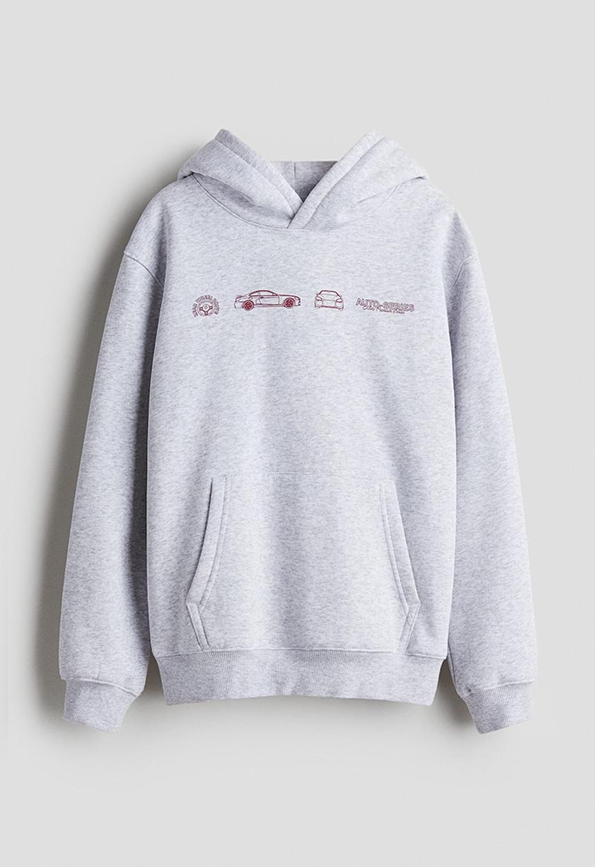 H&M - Hoodie - grey marl cars