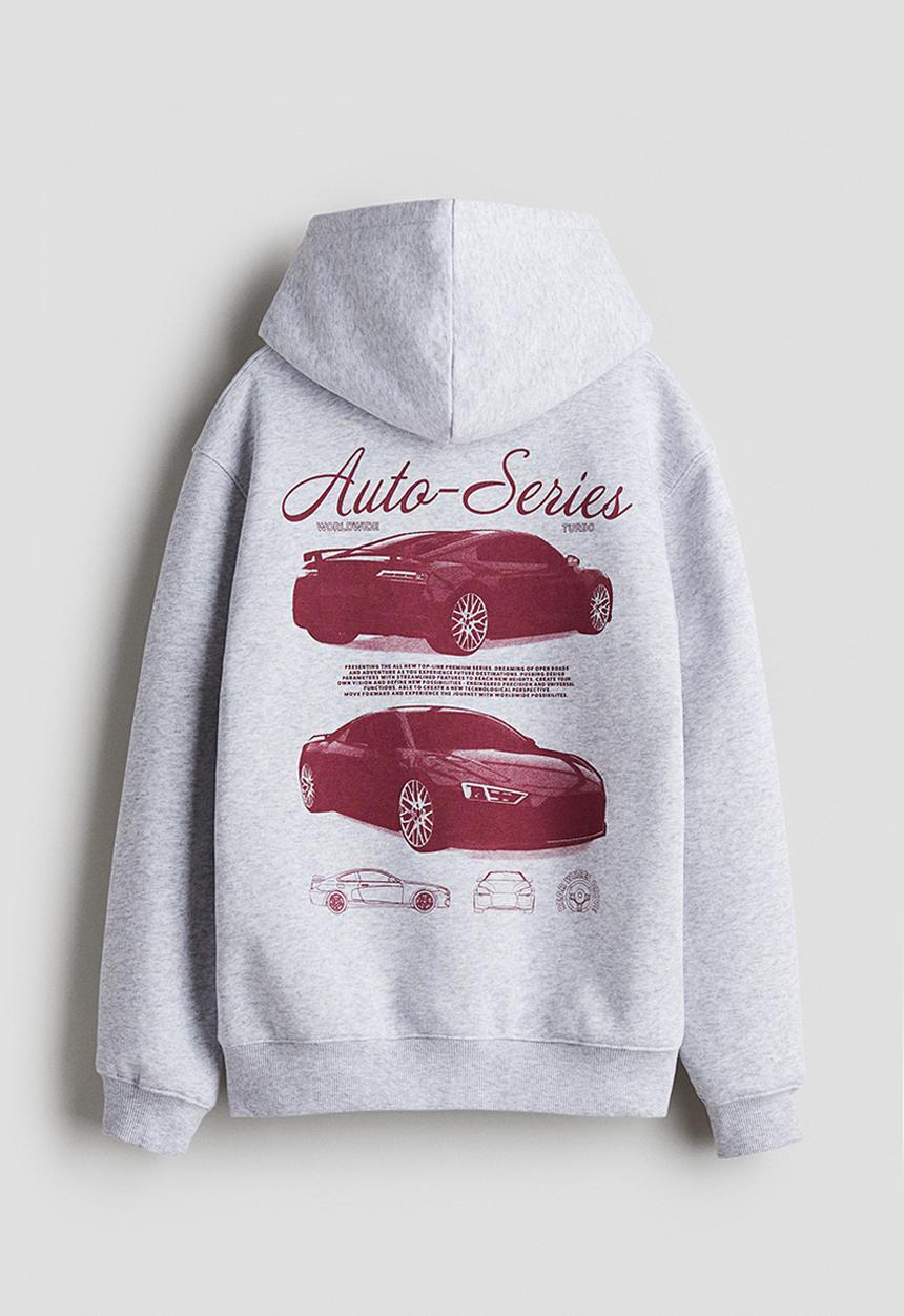 H&M - Hoodie - grey marl cars