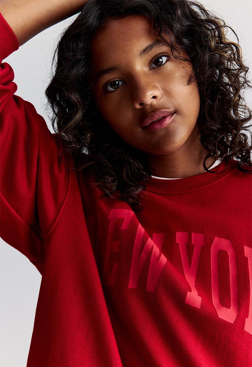 H&M - Printed sweatshirt - red new york 