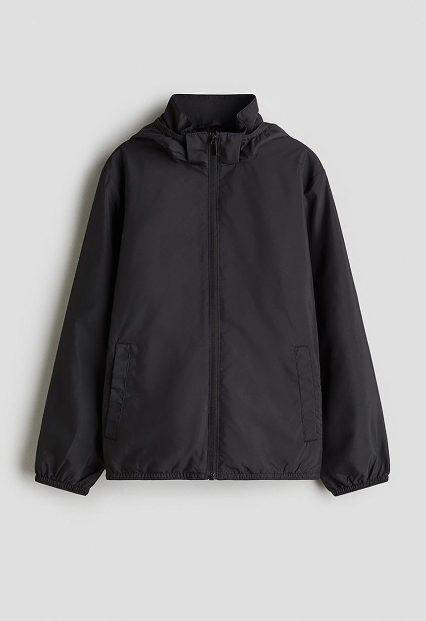 H&M - Hooded windbreaker - black