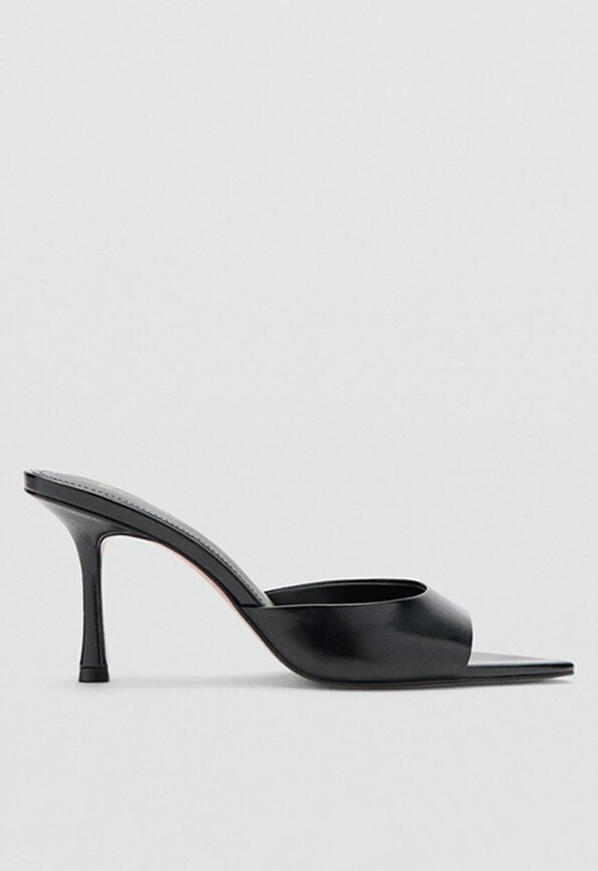 MANGO - Pepybl stiletto mule heel - black