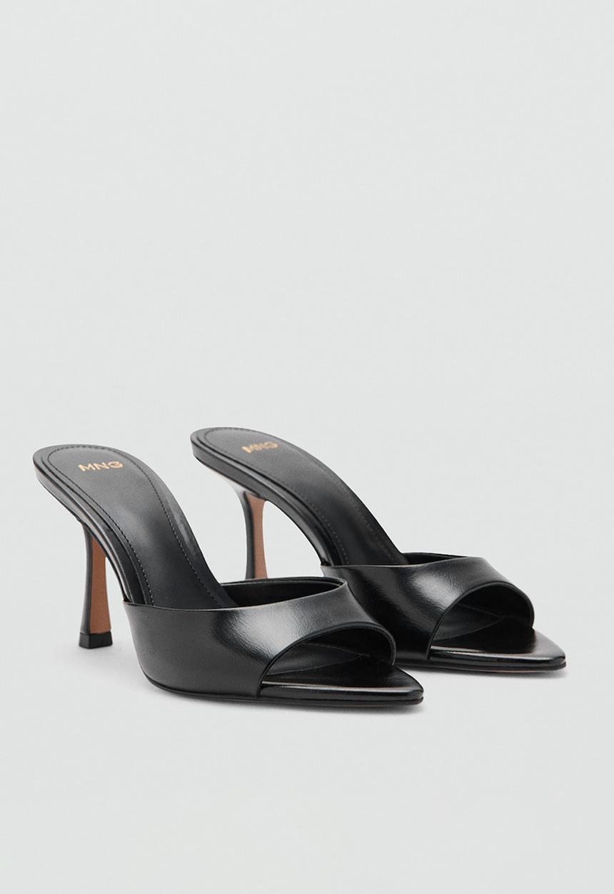 MANGO - Pepybl stiletto mule heel - black