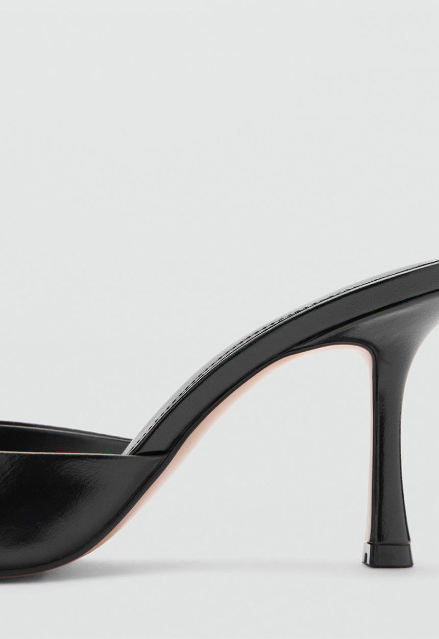 MANGO - Pepybl stiletto mule heel - black