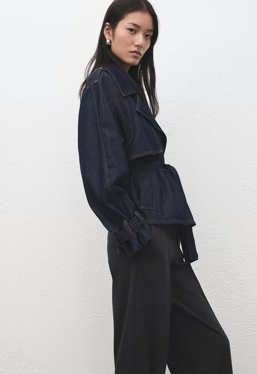 MANGO - Trousers wasabi - medium gray