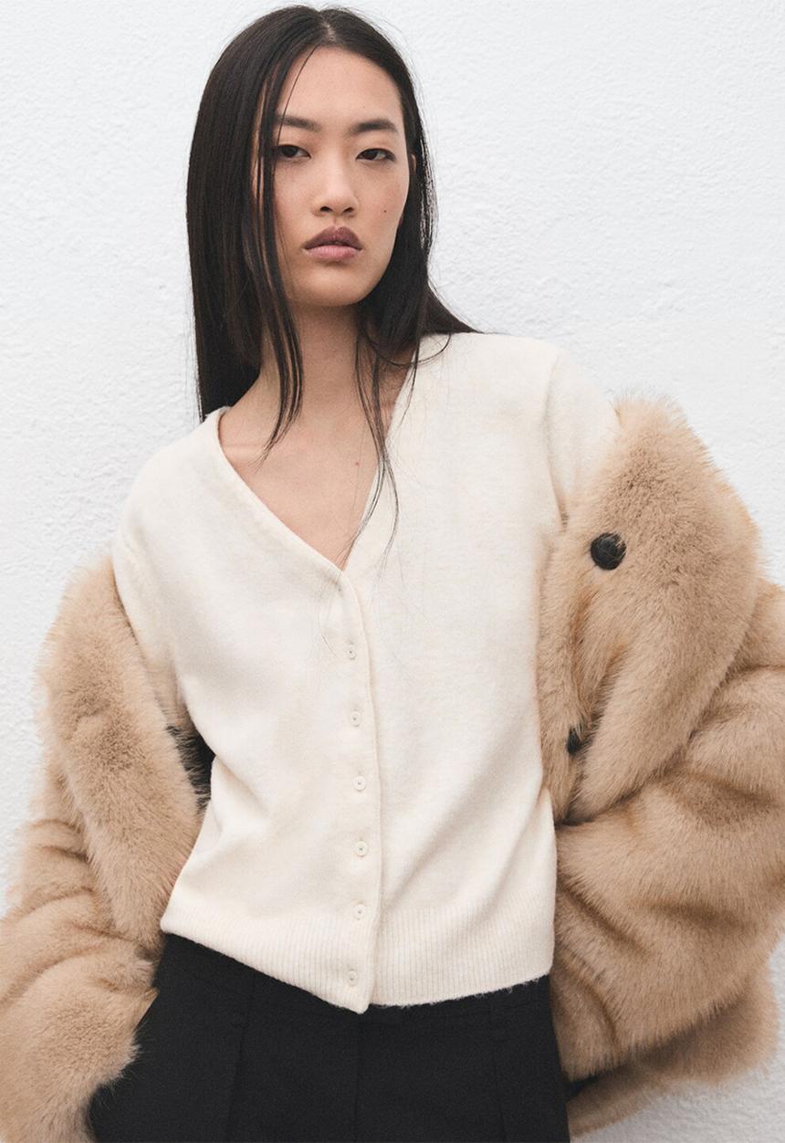 MANGO - Cardigan simone - light beige