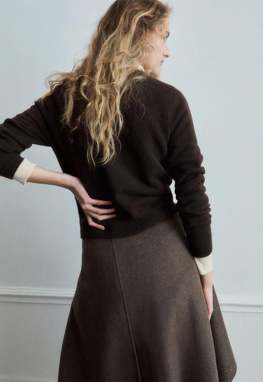 MANGO - Cardigan simone - dark brown