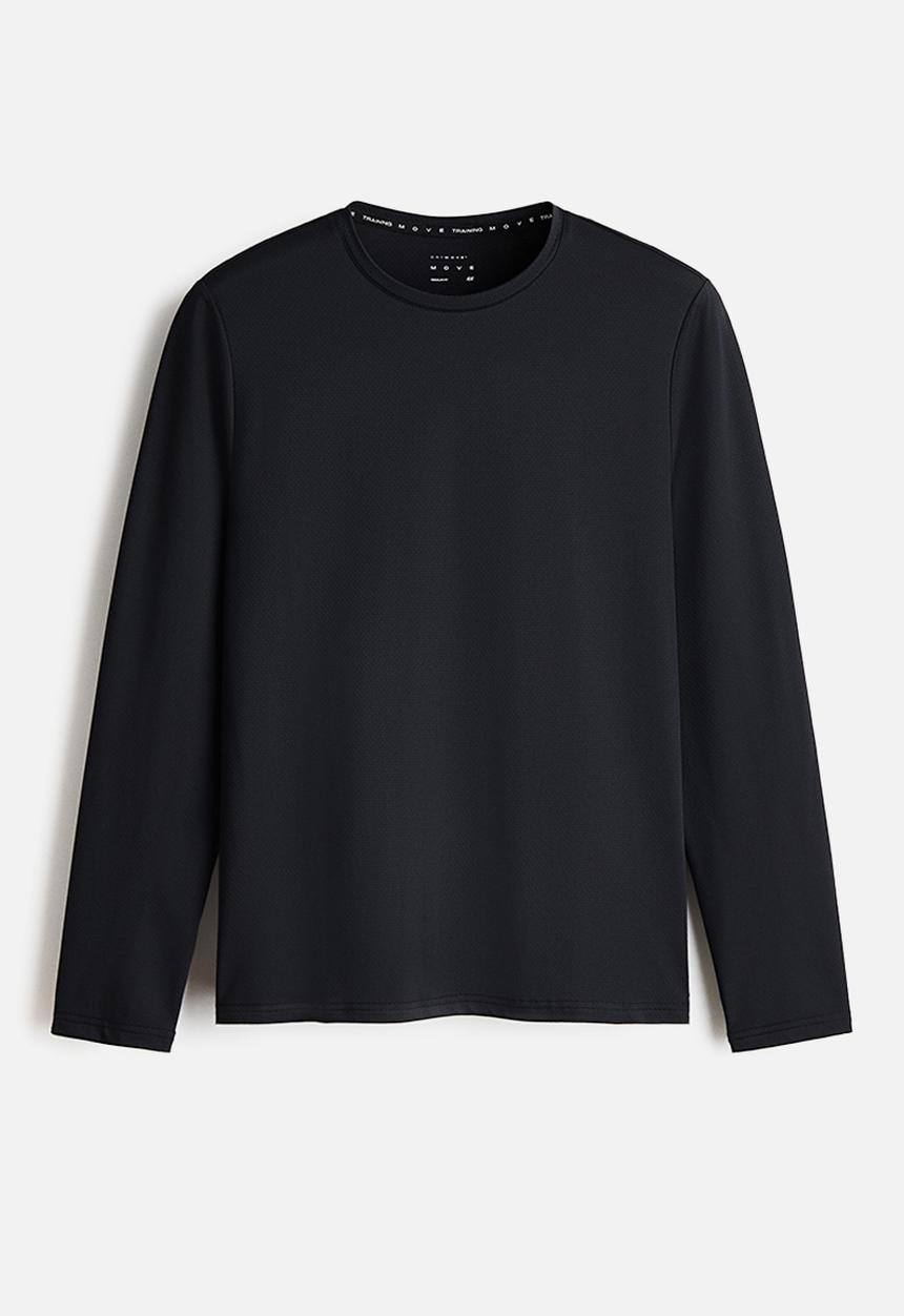 H&M - Long-sleeved sports top with drymove™ - black