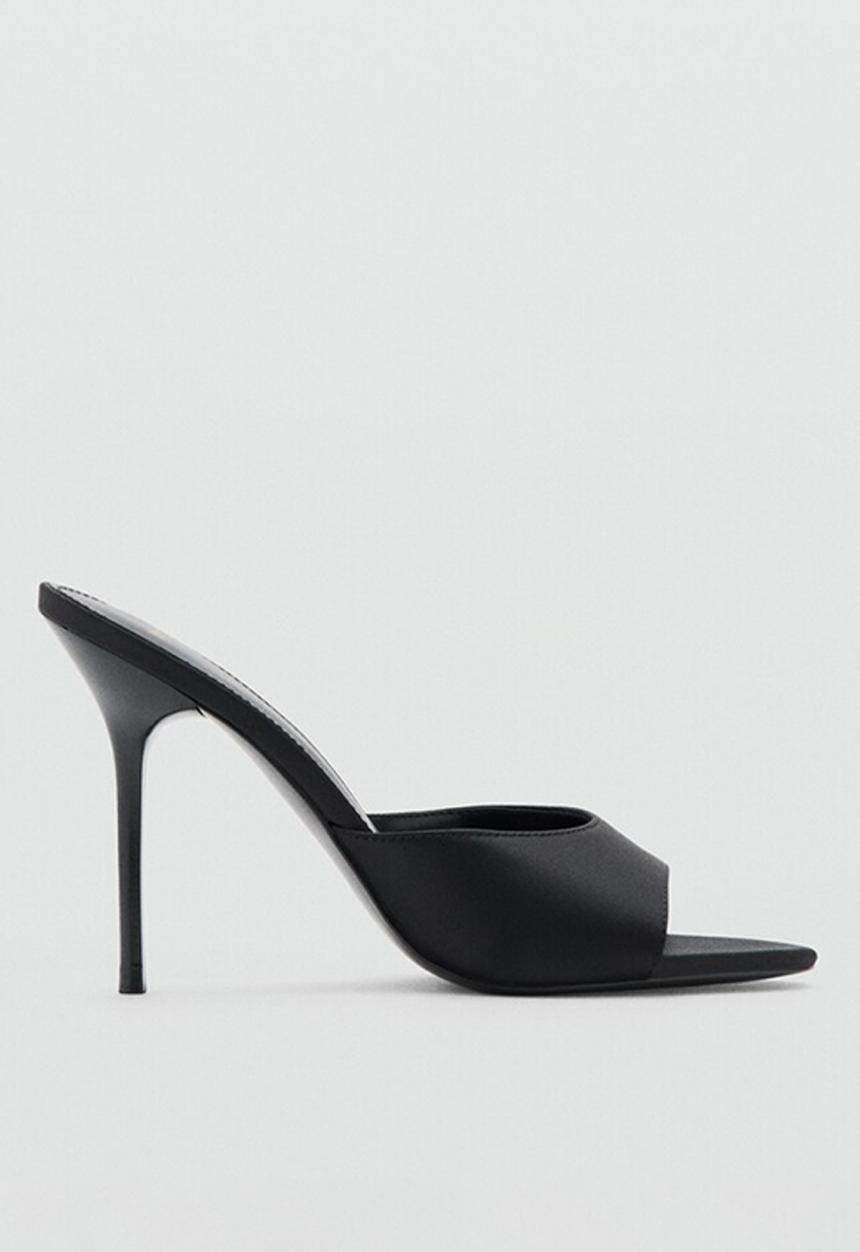 MANGO - Maiten stiletto mule heel - black