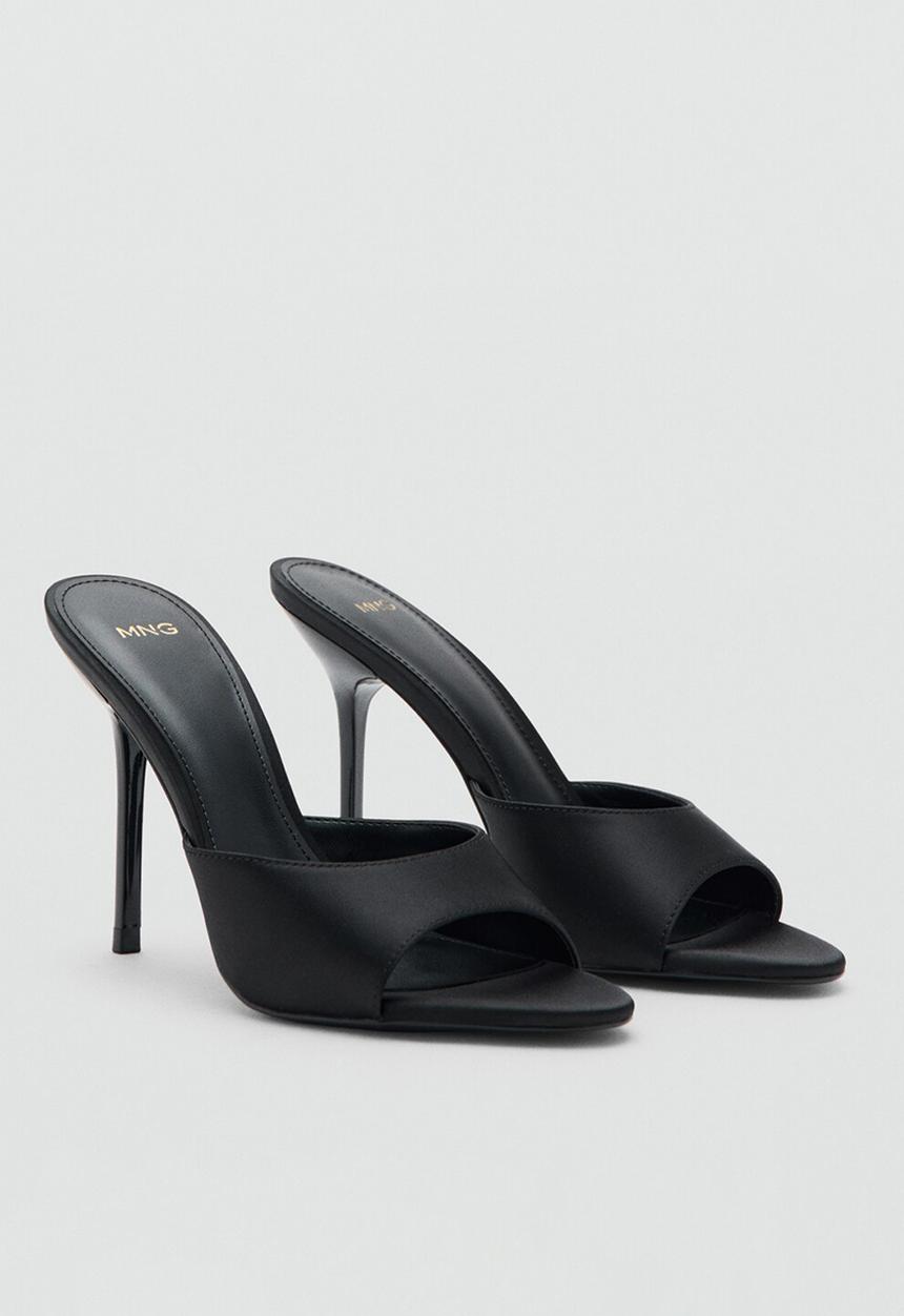 MANGO - Maiten stiletto mule heel - black