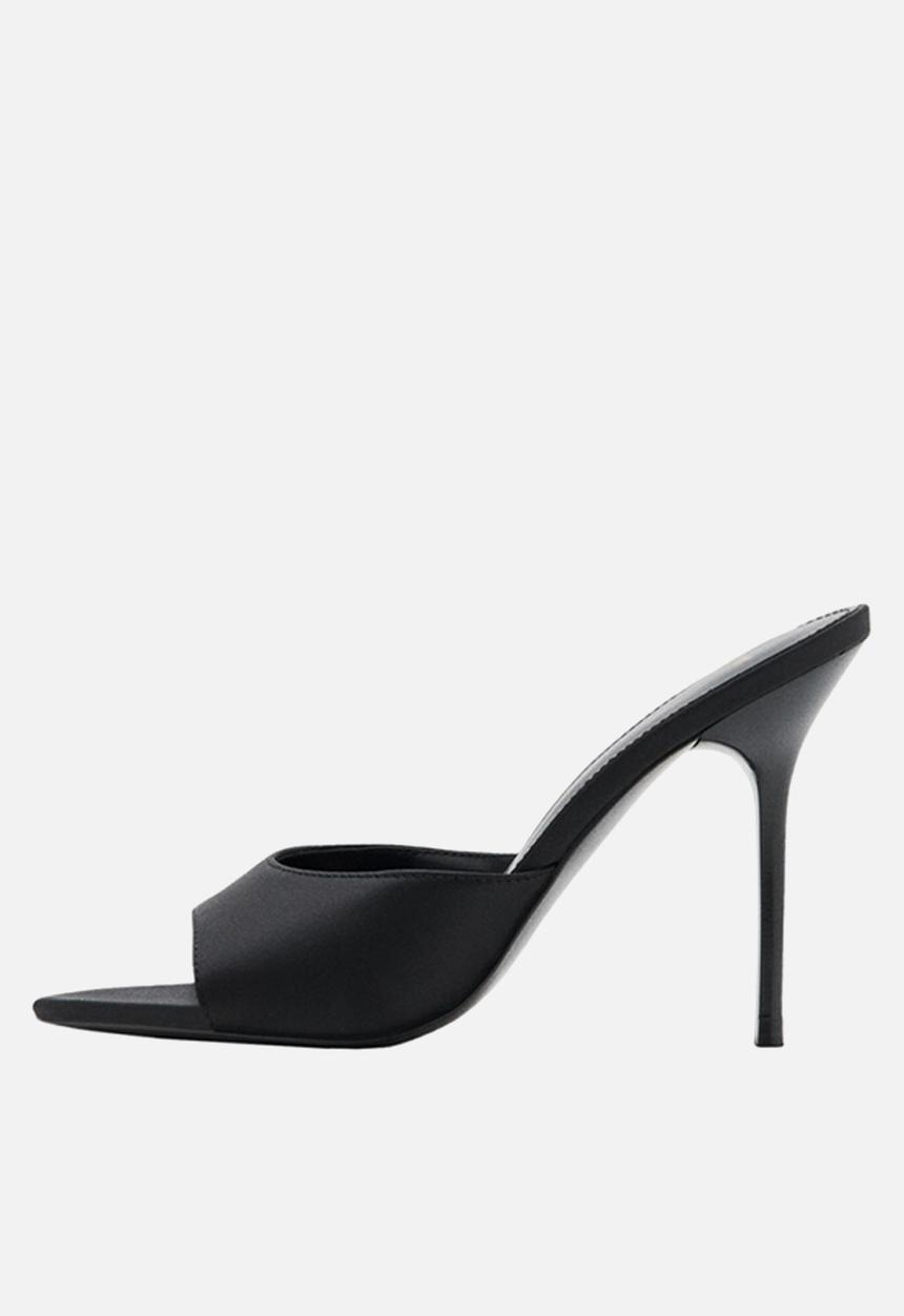MANGO - Maiten stiletto mule heel - black