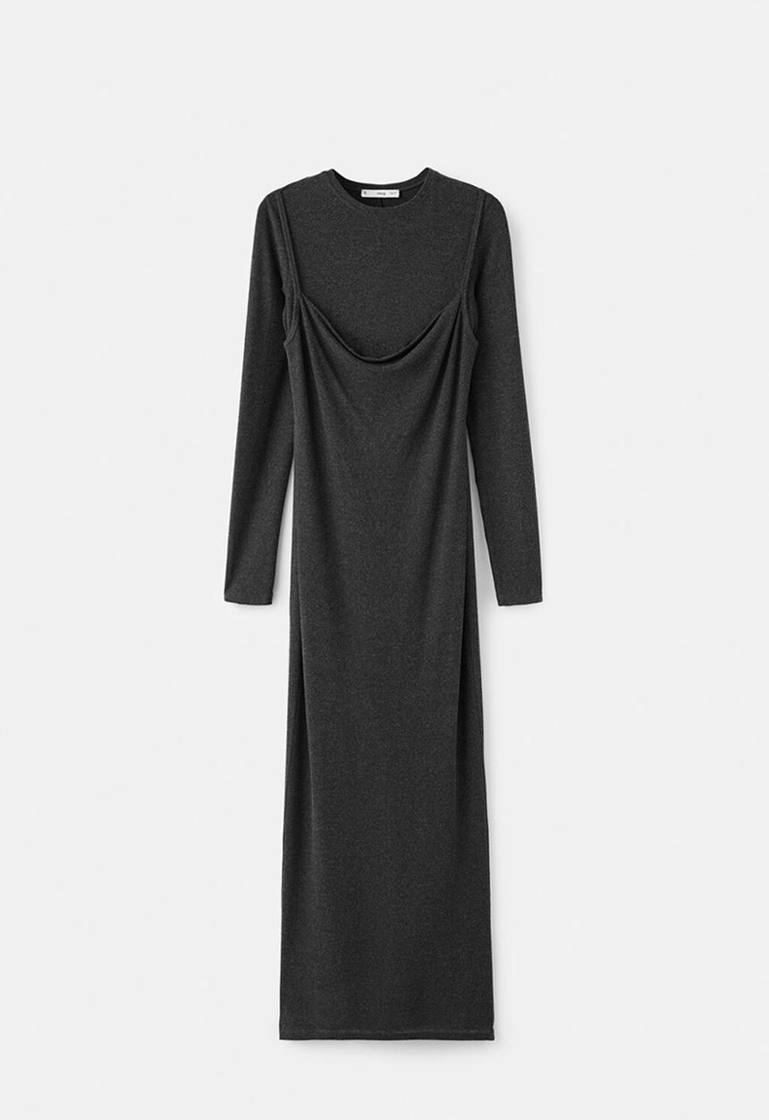 MANGO - Dress nilo - dark grey