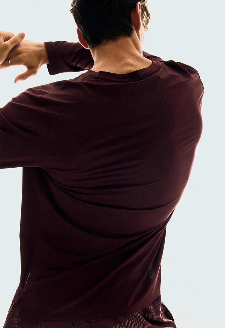 H&M - Long-sleeved sports top with drymove™ - light burgundy