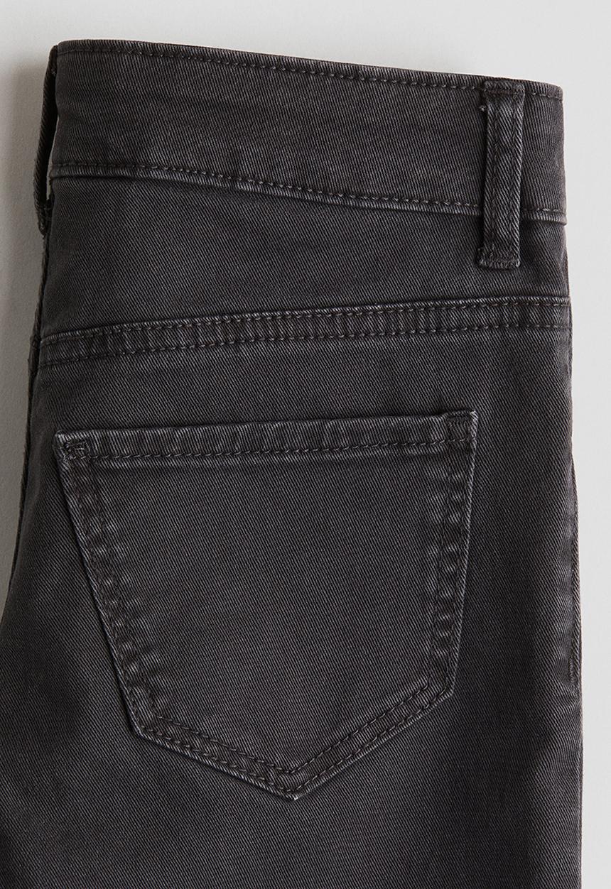 H&M - Wide leg twill trousers - denim black