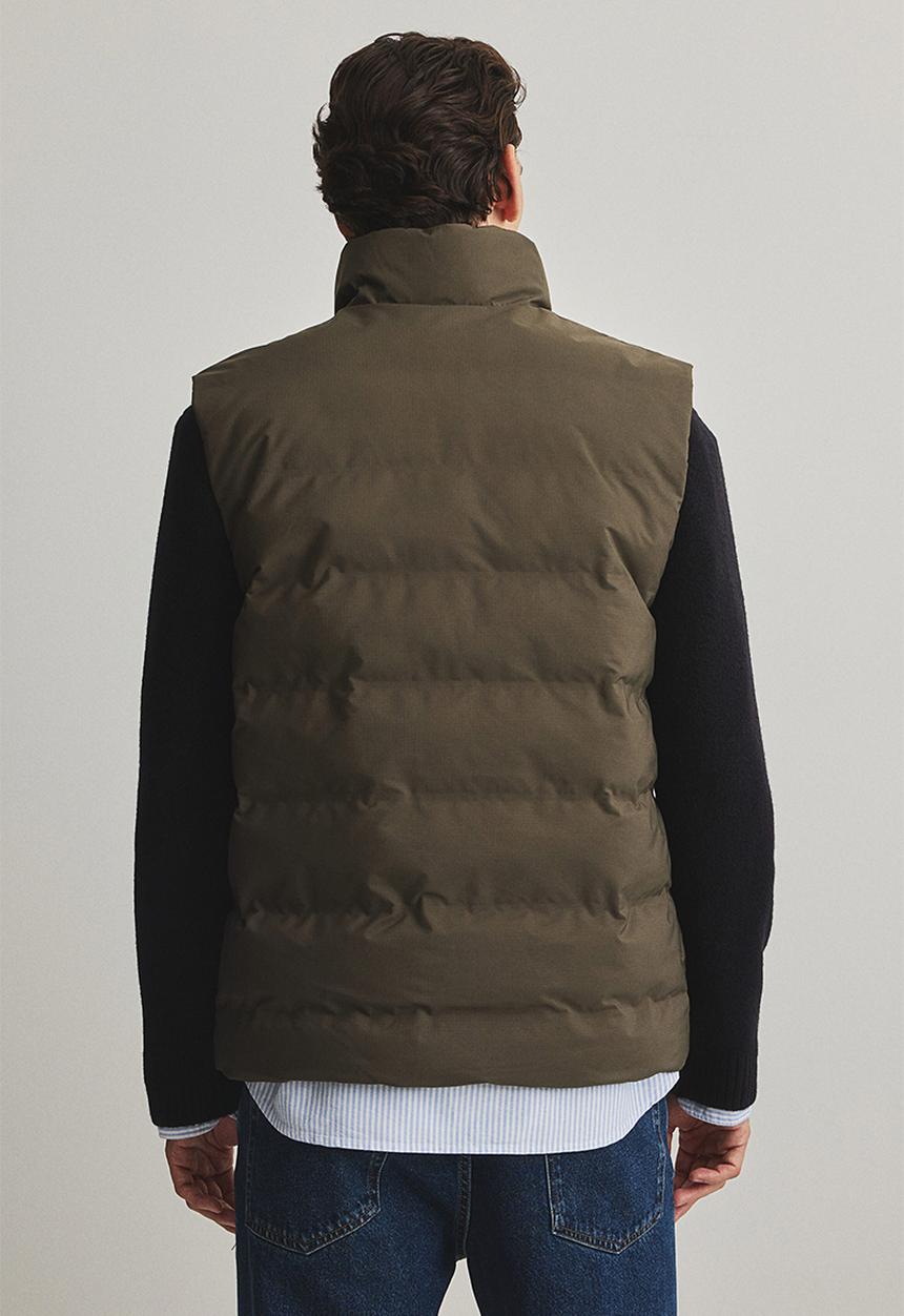 H&M - Padded gilet - dark khaki green 