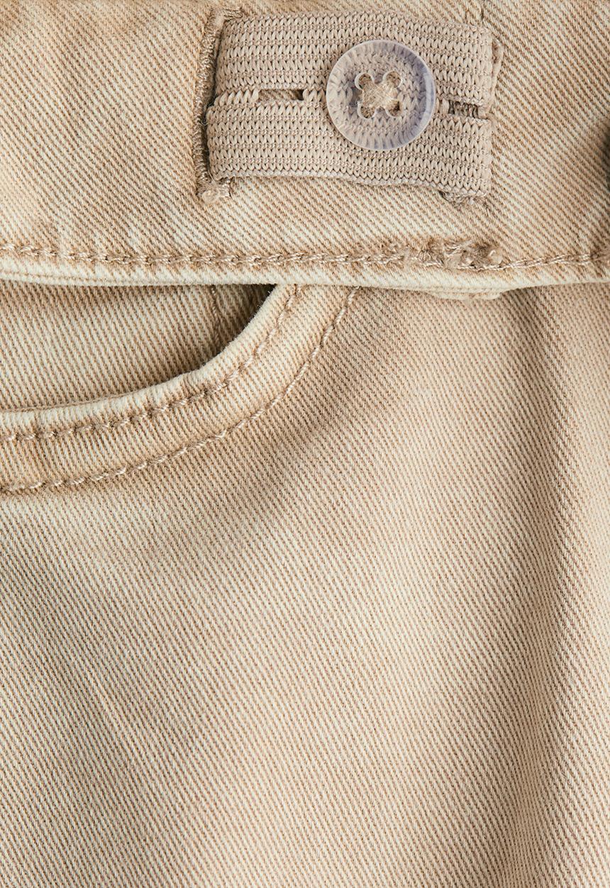 H&M - Wide leg twill trousers - light beige 