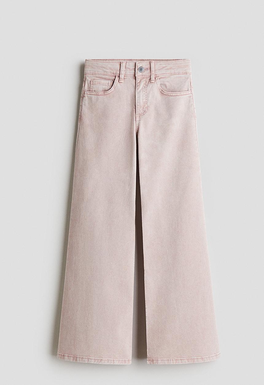 H&M - Wide leg twill trousers - light pink