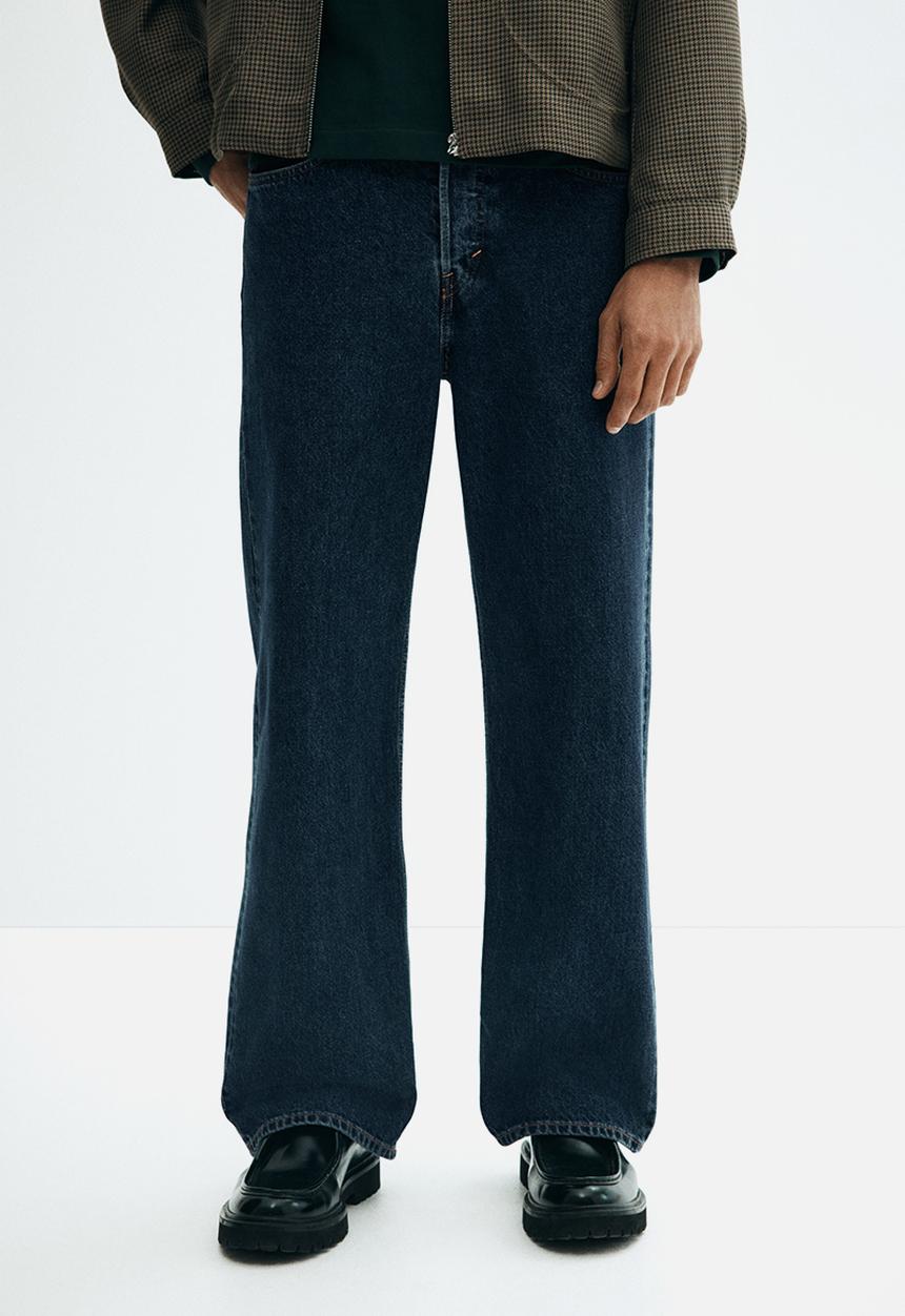 H&M - Loose straight jeans - dark denim blue 