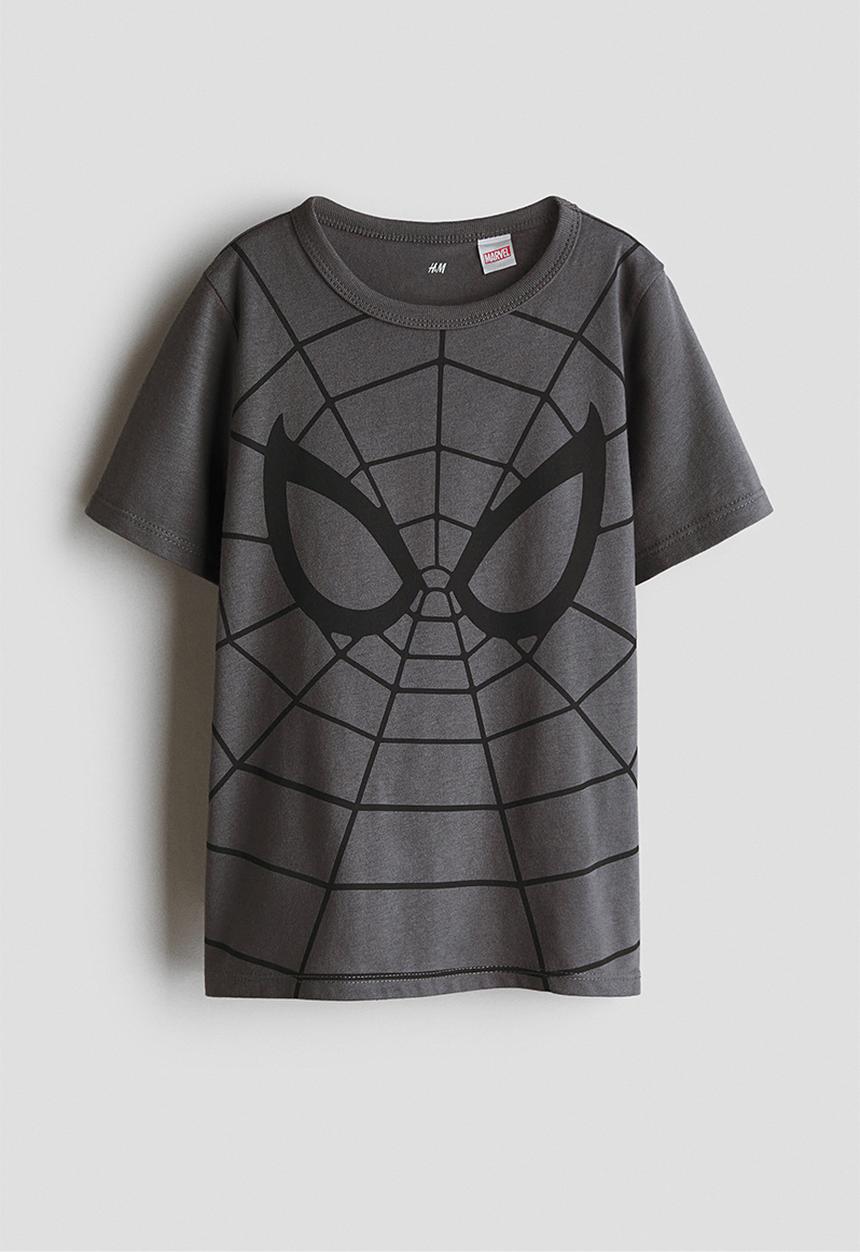 H&M - Printed T-shirt - grey spider-man