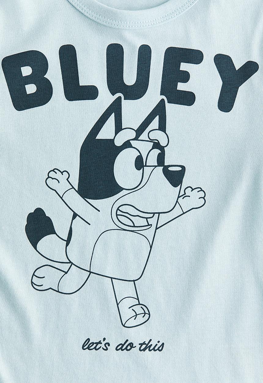 H&M - Printed T-shirt - light blue bluey