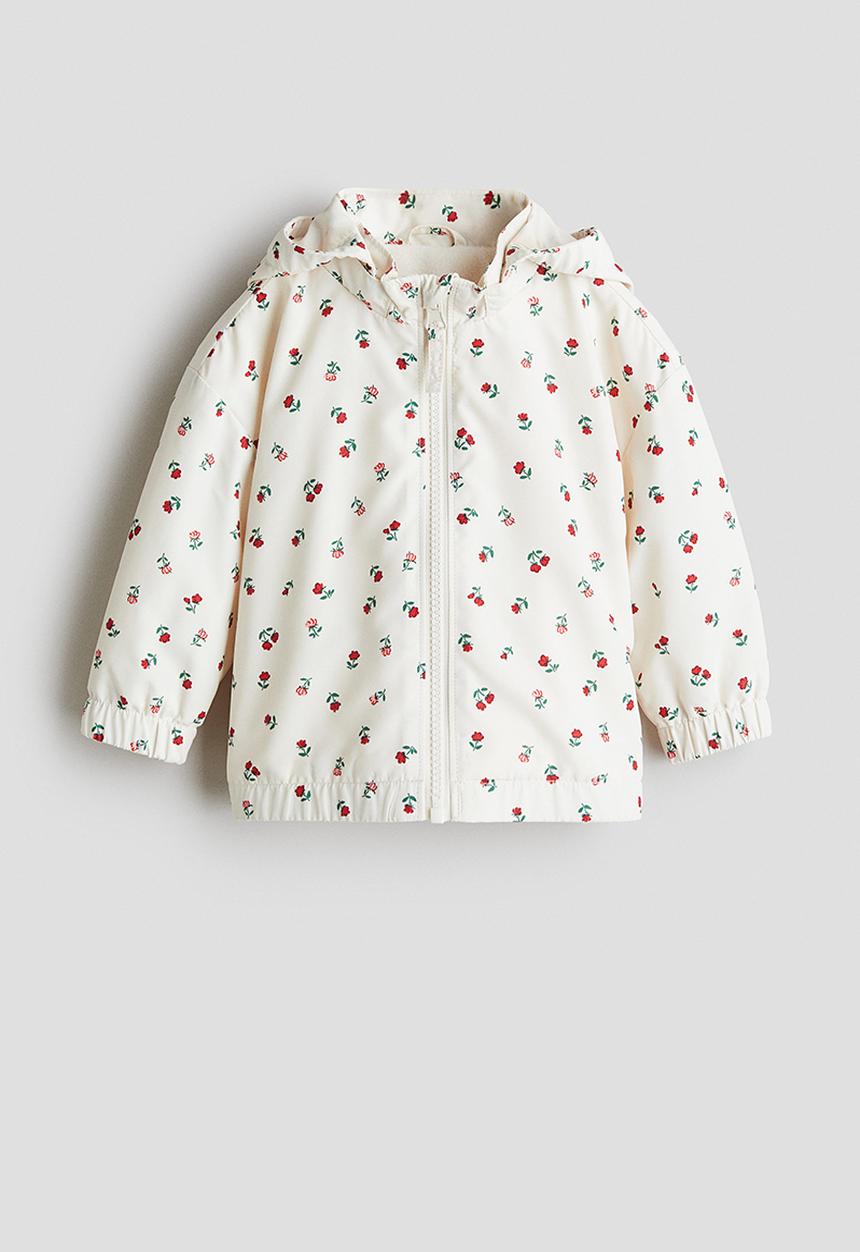 H&M - Fleece-lined jacket - cream/floral 