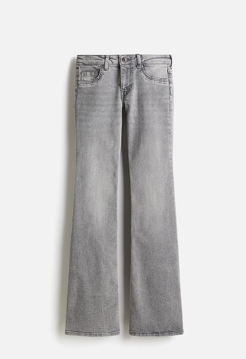 H&M - Flared low jeans - denim grey 