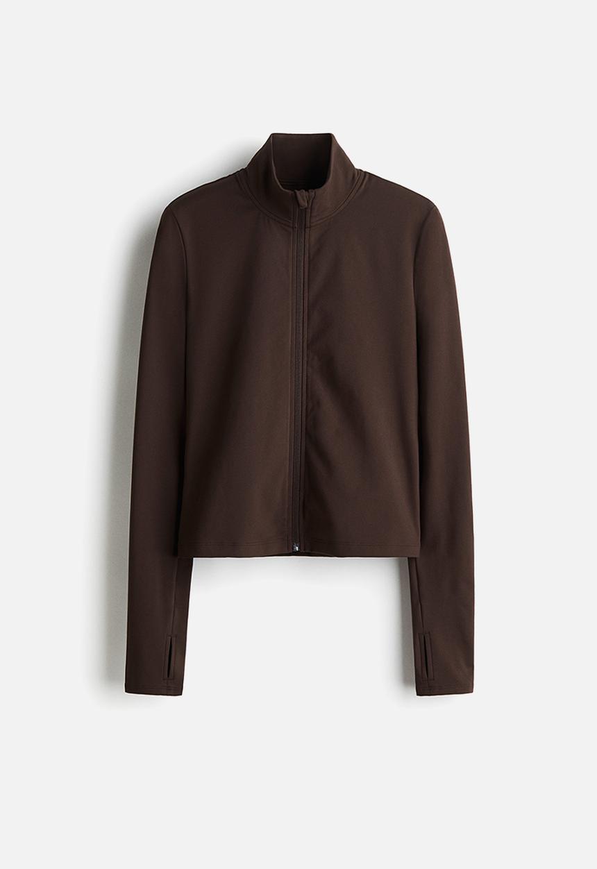 H&M - Zip-through sports jacket with softmove™ - brown