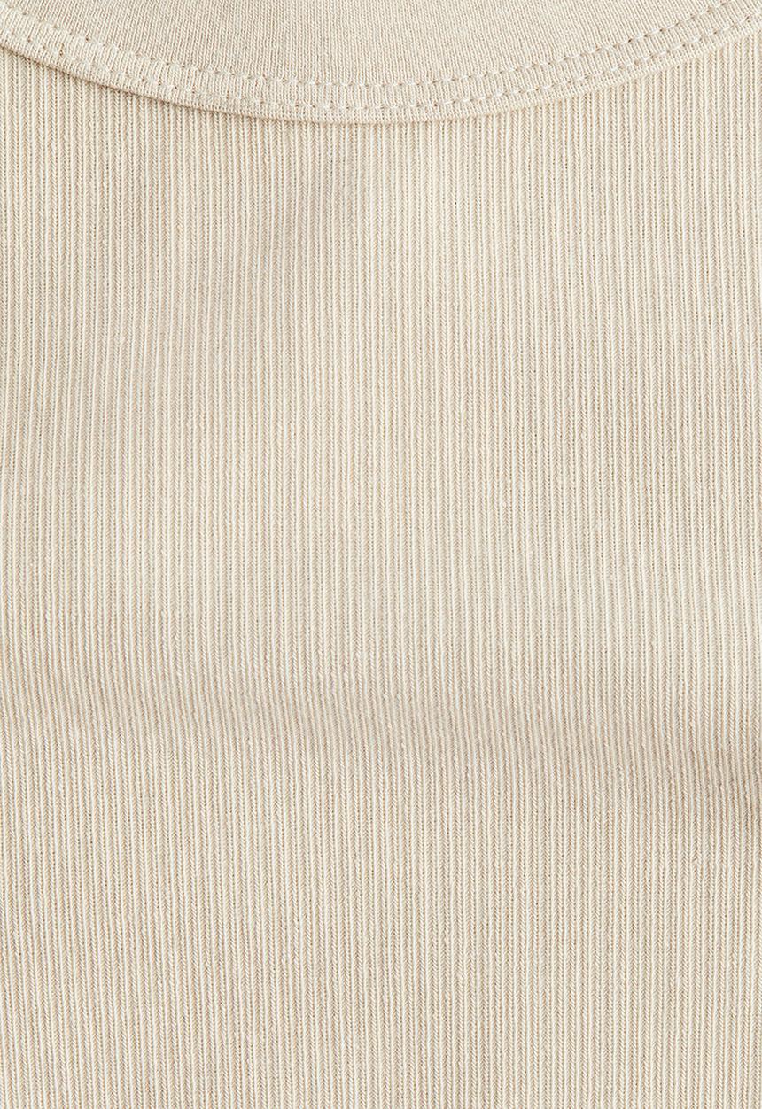 H&M - Ribbed top - light beige