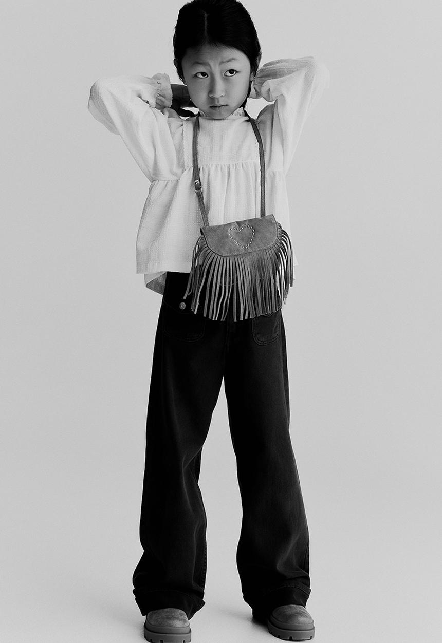 H&M - Wide leg jeans - dark red
